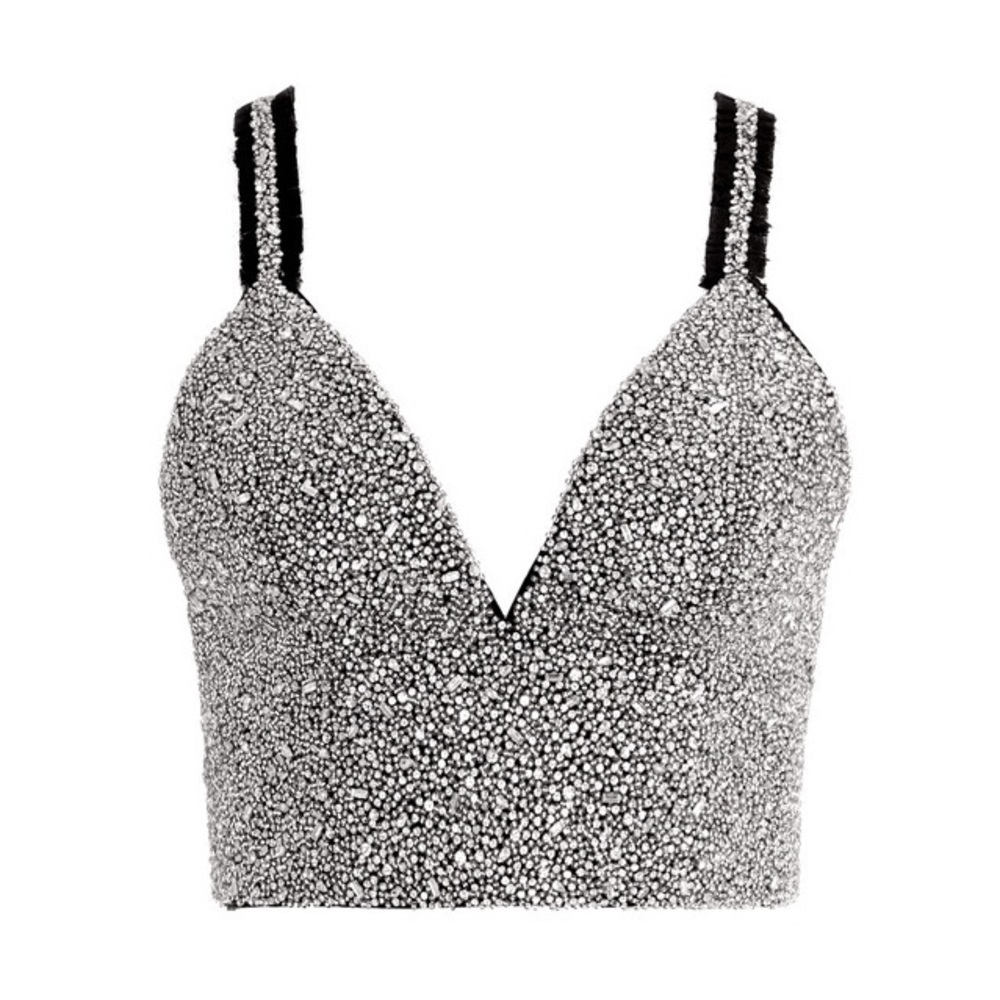 Alice and Olivia Carli Embellished Bra Top - Picture 1 of 11